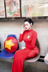 Áo dài đỏ