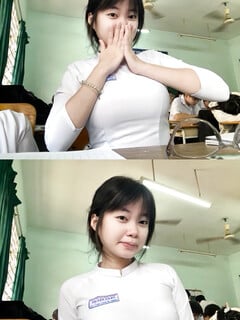 Áo dài cực múp